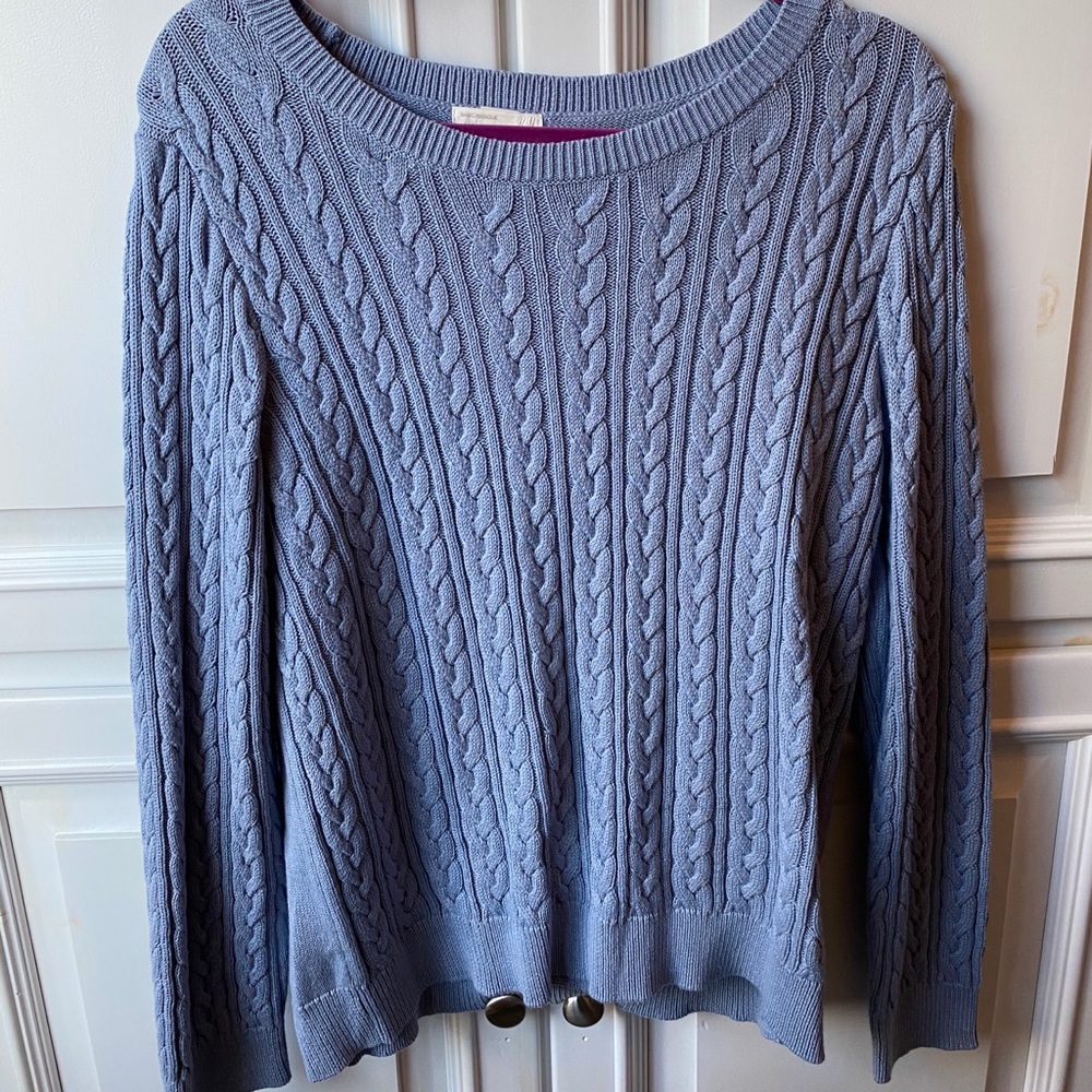 french blue sweater